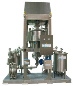 Rousselet-Robatel Production scale centrifugal extractor with ancillary equipment