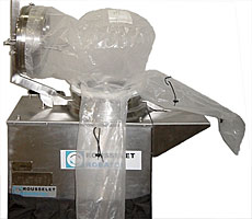 Kilo lab vertical basket top unload centrifuge with a soft-sided bag-out containment system - Model RC30VxR