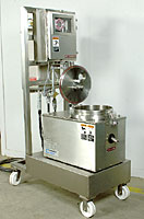 Cart-mounted kilo lab centrifuge with explosion-proof controls