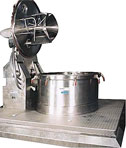 Vertical basket bottom drop centrifuge - Inertia plate design – Model RC