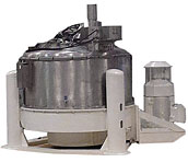 Vertical basket bottom discharge centrifuge - Traditional triple suspension design - Model SC